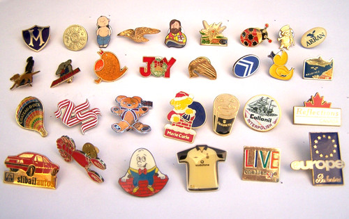 Varied lapel pin badge - /,
