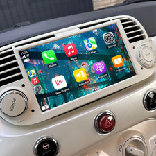 7" For Fiat 500 2007-2015 Fit Apple Carplay Android 15.0 Car Stereo Radio GPS BT