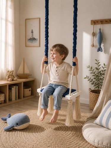 Stylish wooden swing indoor - stylish,