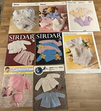 Various Vintage BABY Knitting Patterns EMU SIRDAR WENDY FALCON LITTLEWOODS