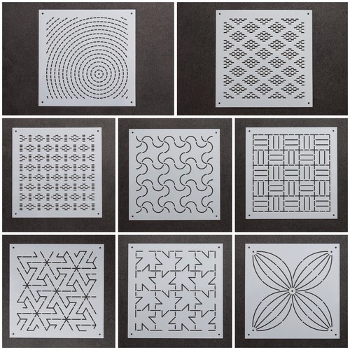 Sashiko stencils embroidery - stencils,