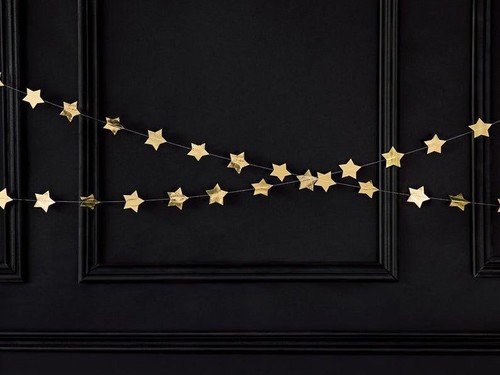 Gold star garland - gold,