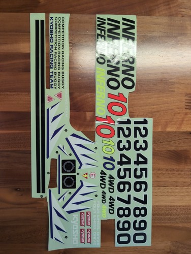 Kyosho inferno decal sheet - 10,