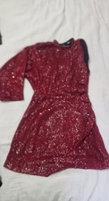 ZARA Red Sequin Embelished