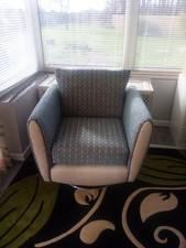 recently reupholstered swivel