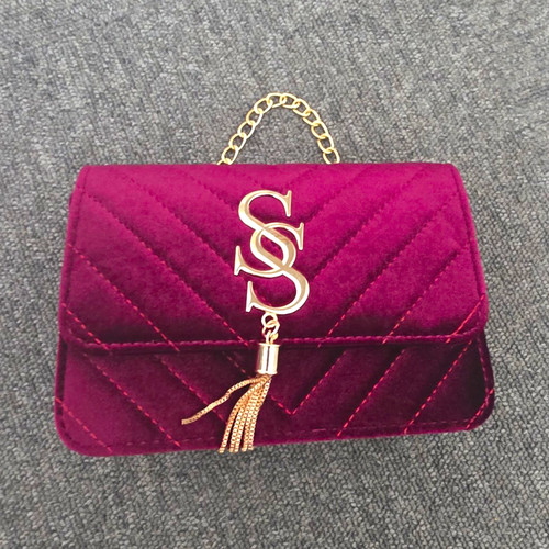Burgundy velvet quilted - velvet,
