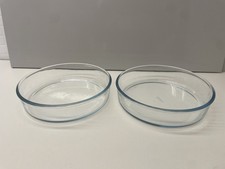 2 Round Glass PYREX Flan Pie