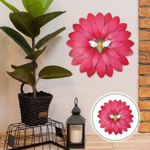 Metal flower wall decor - metal,
