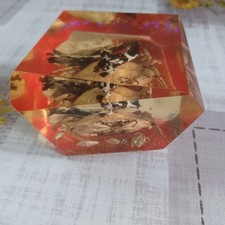 Resin Paper Weight with Crab Inside Paperweight