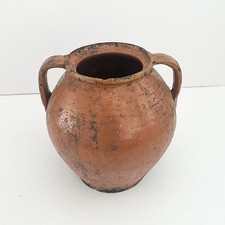 Antique glazed terracotta pot