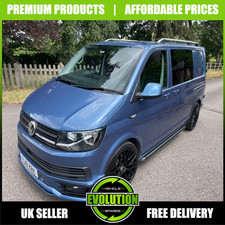 ROOF RAILS BARS SILVER RACK BAR FITS VW TRANSPORTER T5 T6 SWB 2003-2019