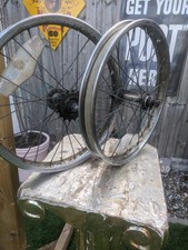 Genuine 1980's Raleigh Mini Burner Spiked Wheels With Reflectors And Fork Tags