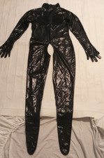SALES Black Faux Leather Wet