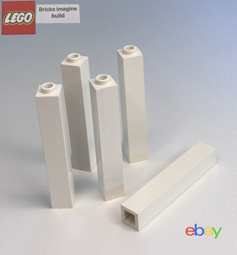 Lego vintage white 1x1x5 - lego,