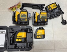 x2 DeWalt DCE089G 12V 360 Laser Level With Batteries + x2 DeWalt DW088 Red Laser