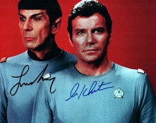 William Shatner Leonard Nimoy 8x10 signed Photo Picture autographed with COA