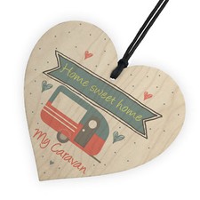 Caravan Home Sweet Home Wooden