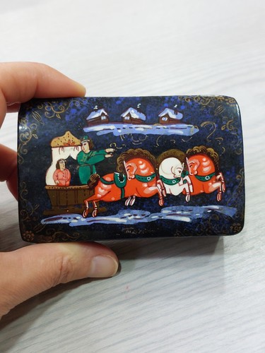Russian lacquer miniature - lacquer,