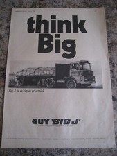 THINK BIG GUY 'BIG J' HARVEY HAULAGE GUY MOTORS TRUCK JAGUAR1968 ADVERT  file 16