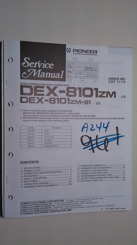 Pioneer dex 8101 service - zm,