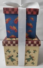 Pair Of Vintage (2001) Lindy Bowman Gift Boxes, "Hope" & "Love" Collectible, VGC