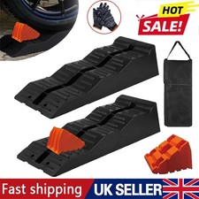 2PCS Heavy Duty Caravan Levelling Ramp Set Heavy Duty Motorhome 5.5 Tonnes Black