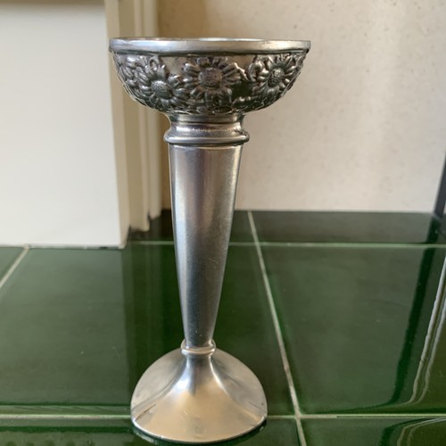 Vintage metal pewter floral - vintage,