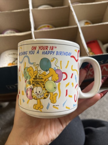 Garfield 18th birthday mug - garfield,
