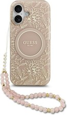 Guess IML Flower Electro Pearl Bracelet with MagSafe Impact Case for iPhone 17