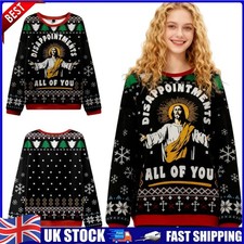 Funny Jesus Ugly Christmas Sweatshirt Unisex Ugly Xmas Sweater S-5XL 🎁