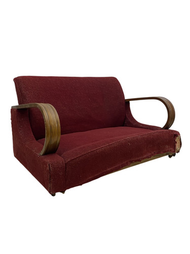 Art deco 1940s red - red, seater