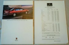 1993 Rover 800 820i 820 Si 827Si 827 SLi Sterling Coupe Fleet Brochure 4507