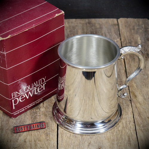 Pewter 13oz large pint - pewter, large/pint
