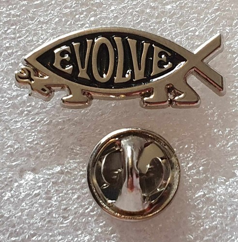 Evolve fish lapel - evolve, badge