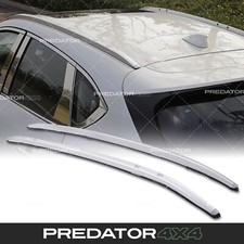 FULL LENGTH ROOF KIT RAILS SILVER RAISED CARGO BARS SET FOR MAZDA CX5 CX-5 2017+