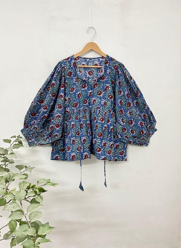 Hand block print floral - block, cotton
