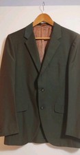 Vintage Sharkskin men's Blazer 1960s mod mohair wool retro 38R iridescent green