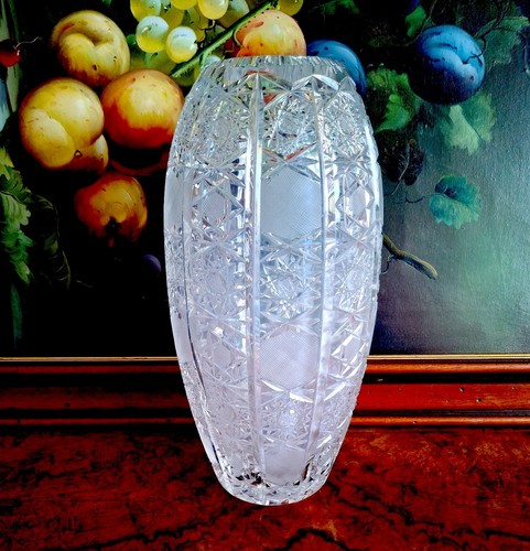 Vintage bohemia crystal vase - bohemia,