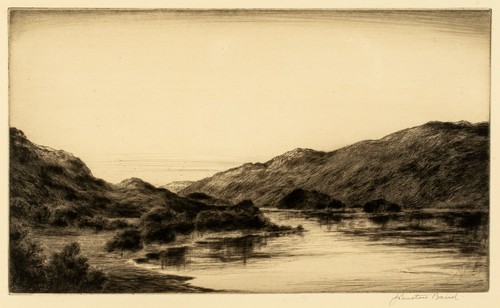 Antique scottish etching - antique,