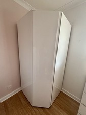White Gloss Corner Wardrobe 1