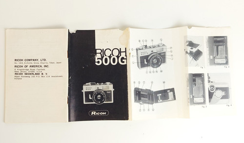 Ricoh 500g camera - 500g, instruction