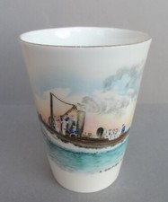 A Shelley Late Foley Nursery Ware "British Mining Boat" beaker. C.1914.