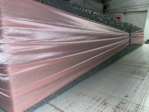 Silver glitter padded window - silver,