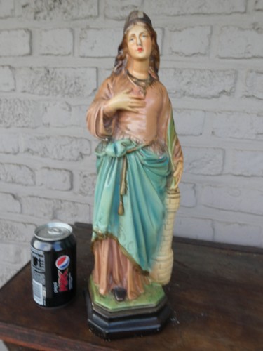 Antique ceramic chalk saint