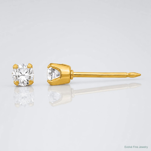 14k yellow gold 3mm - yellow, cz