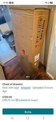 Chest drawers white brand - of,