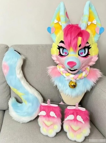 Fursuit long fur husky fox - fursuit,