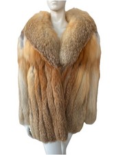 Rare GOLD FOX Real Fur Coat