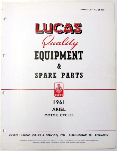 Lucas ariel motorcycles - lucas,