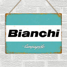 BIANCHI CAMAGNOLO Vintage Retro Style Metal Tin Wall Sign Bike Cyclist Tour Giro